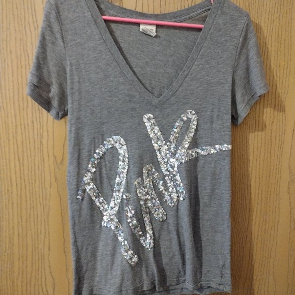 PINK Victoria's Secret Tops - Medium Grey PINK tee